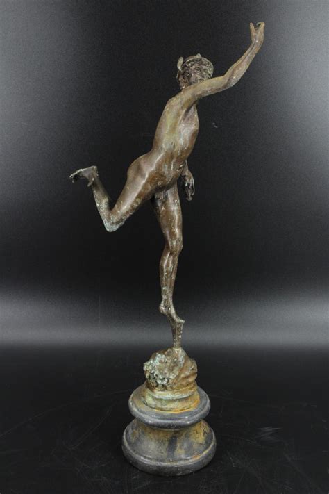 hermes standbeeld|bronze statuette Hermes.